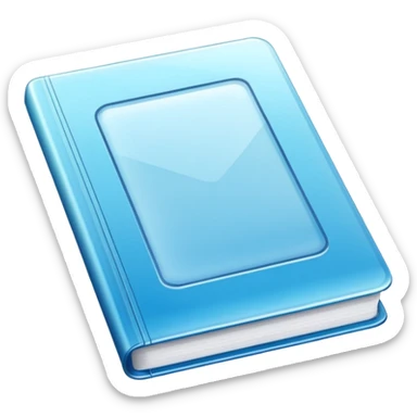 a diary, shiny glass style, translucent effect sticker