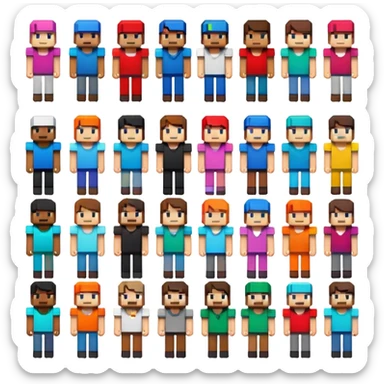 craft some Minecraft based emotes sticker