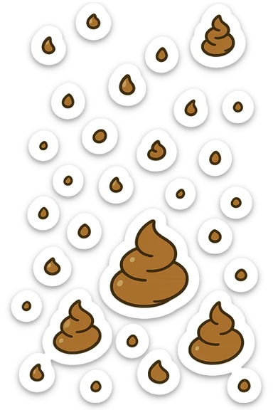 FECI DI ANIMALE A PALLINI CADONO DALL'ALTO sticker