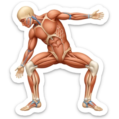 knee muscle anatomy sticker