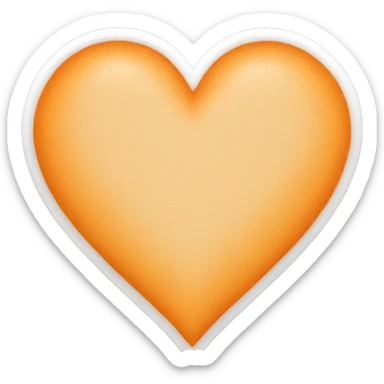Light orange heart sticker