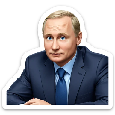 blue eyed boy in suit sticker