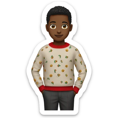 boy wearing a gucci sweater sticker