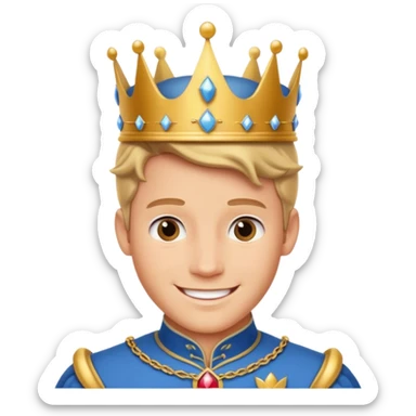 Prince Charming from Disney with crown sticker