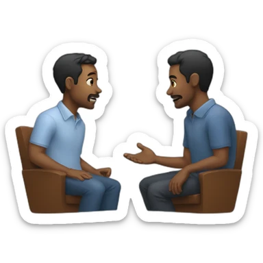 discussion between 2 guys sticker