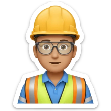 ouvrier de chantier sticker