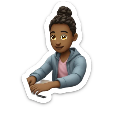 young mentor editing video on laptop sticker