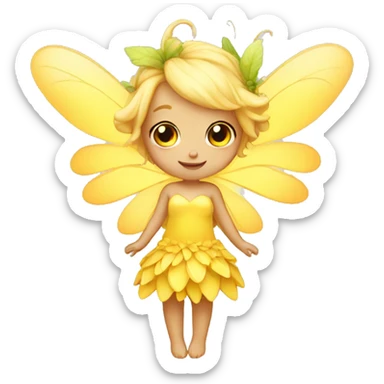 cute yellow fairy sticker