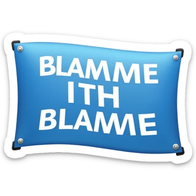 banner with words BLAME JOHN sticker