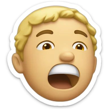 Someone hits his face  sticker