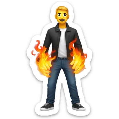 Guy whose pants are on fire  sticker