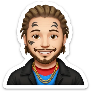 face tattoo post malone sticker