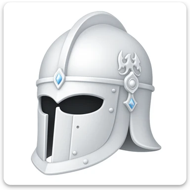 Make the helmet a much lighter silver and remove any gold parts. The original style is emoji style, but since emoji style does not support editing, please keep the look consistent with emoji style while making these changes. sticker
