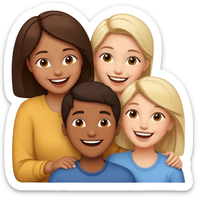 Three friends talking and looking each other sticker