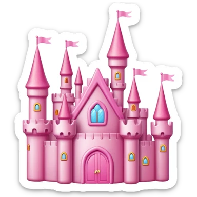 pink candy castle sticker