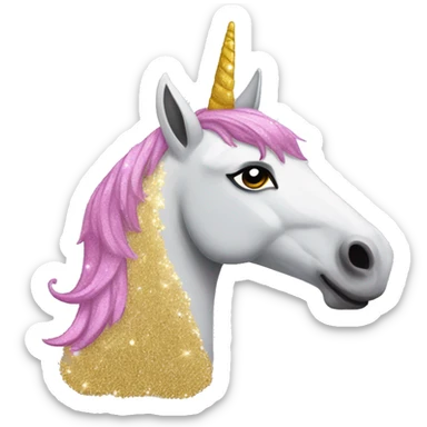 licornes et paillettes sticker