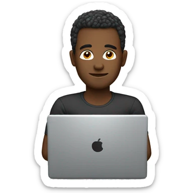 MAN LAPTOP MOVIL sticker