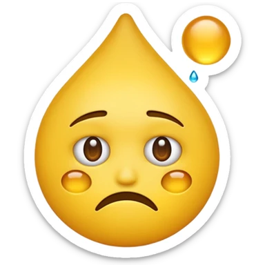Emoji face sweating sticker