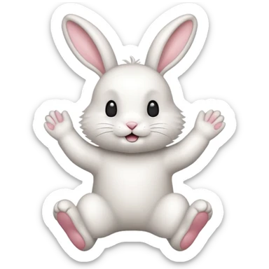 A bunny that jumps up and down sticker