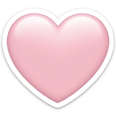light pink heart sticker
