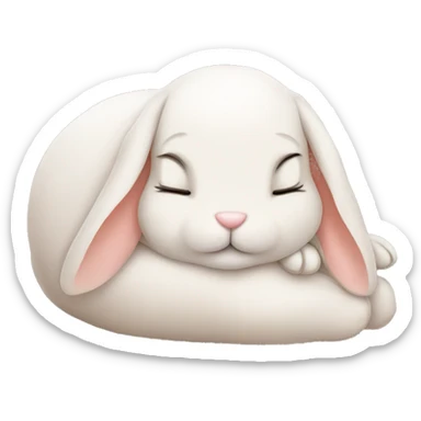 Cute bunny sleeping sticker