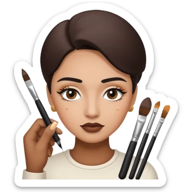 eyebrow artist sticker