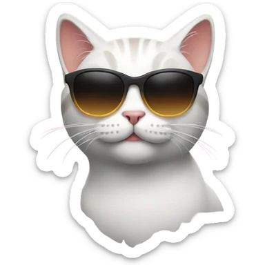 Cat with sunglasses sticker