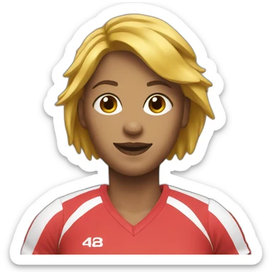 handball joueuse sticker