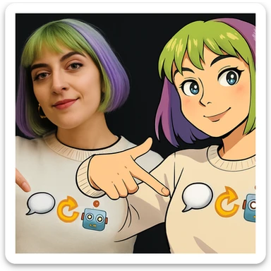 replace replicate to emojis and make the background black  sticker