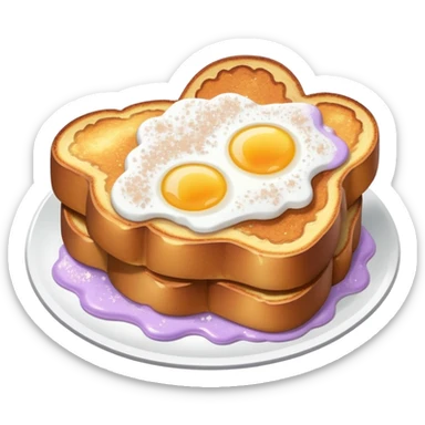 Pale purple french toast sticker