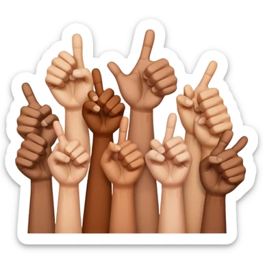 thumbs up but with 9 thumbs sticker