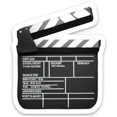 movie clapperboard sticker