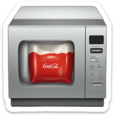 microwaved coca cola sticker