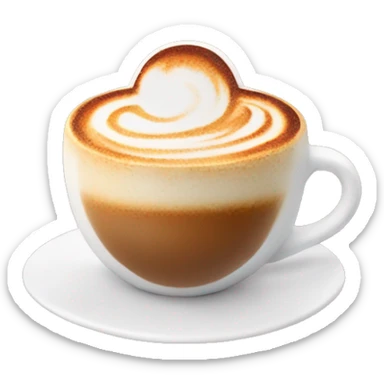 Cappuccino with turkey design in foam sticker