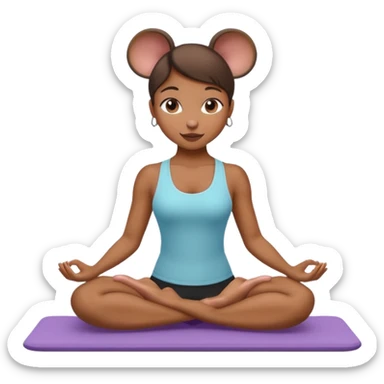 Pilates girl mocca mouse  sticker