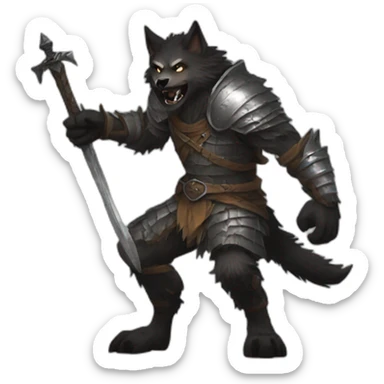 werewolf playing dark souls sticker