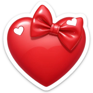 heart with a bow, kpop sticker
