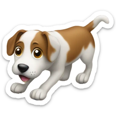 Dog scooting across floor sticker