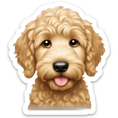 golden doodle puppy sticker