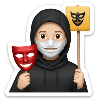 Alan Walker, with mask and special sign sticker