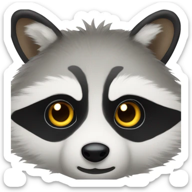 Raccoon face sticker