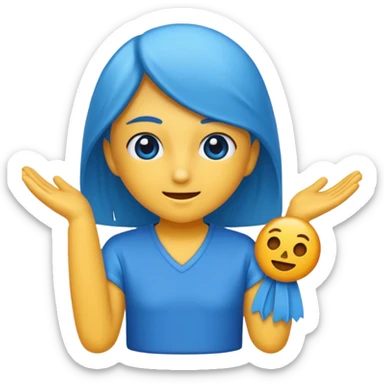 🤣+💙😥 sticker