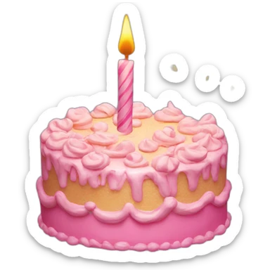 Happy birthday cake sticker