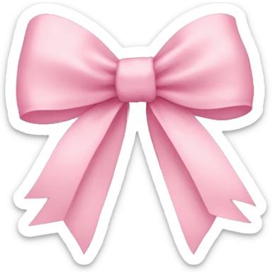 light pink ribbon bow sticker