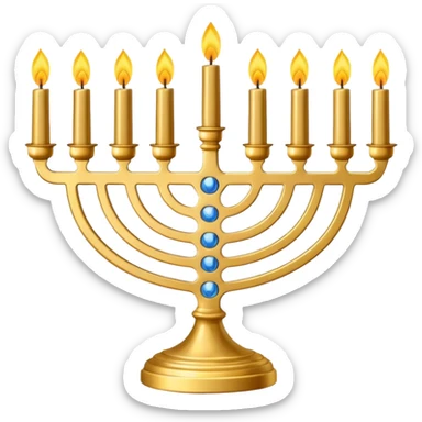 Menorah seven candlesticks sticker
