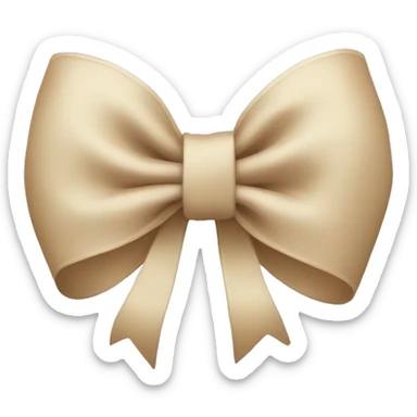 Beige bow sticker
