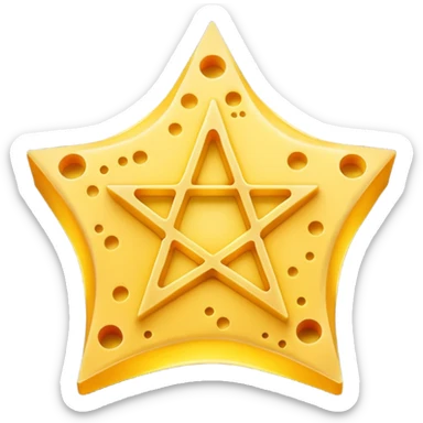 cheese witchcraft occult pentagram sticker