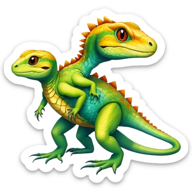 Colorful Exotic Pokémon-Digimon-Monster-Beast-Fakémon-hybrid-creature (full body) sticker