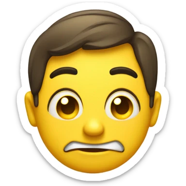 devious yellow emoji face sticker