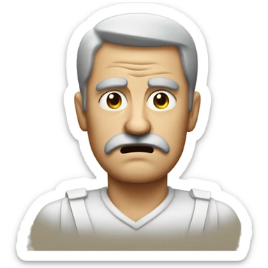 angry german man with small mustache  sticker